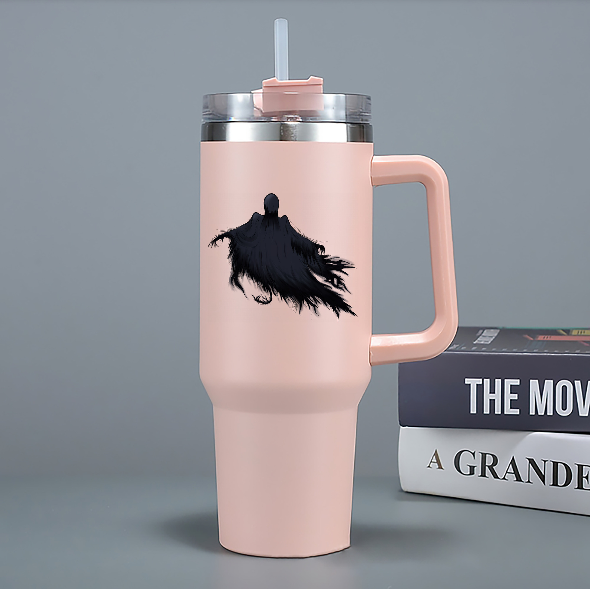 （画像用） Harry Potter ハリー・ポッターシリーズ 1200mL車用タンブラー - クリスタルステッカー（プラスチックストロー付き）